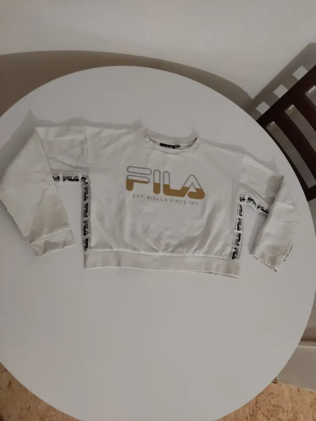 Sudadera Fila Blanca Logo Estampado