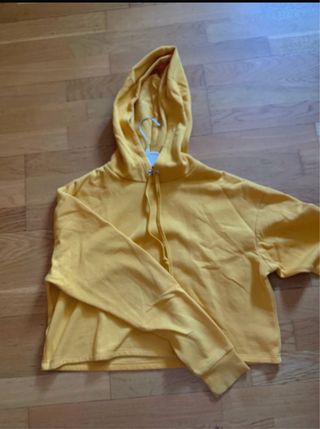 Sudadera corta amarilla