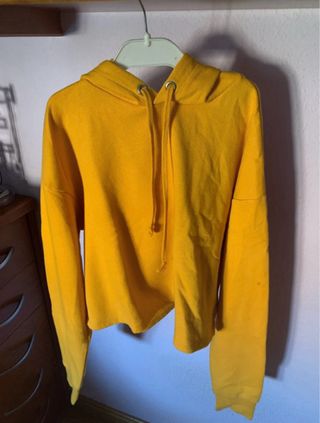 Sudadera corta amarilla