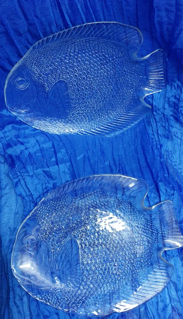 2 Bandejas Arcoroc Cristal Peces