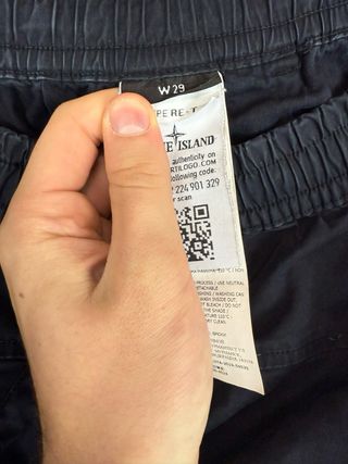 Navy blue Stone Island Ghost Cargo trousers