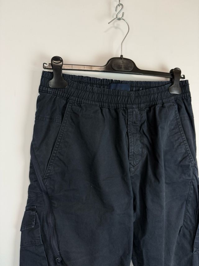 Navy blue Stone Island Ghost Cargo trousers