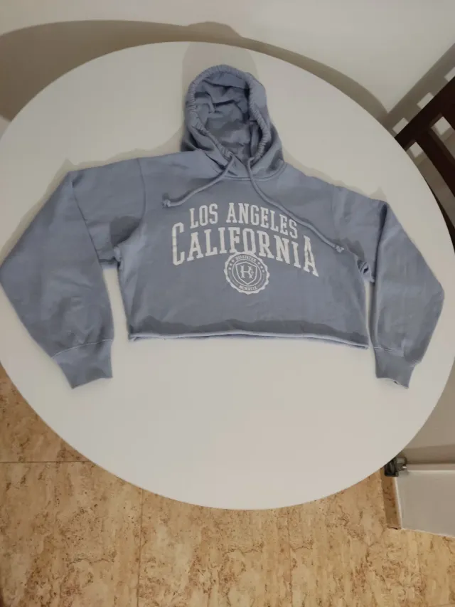 Sudadera Hollister Corta Azul Talla S