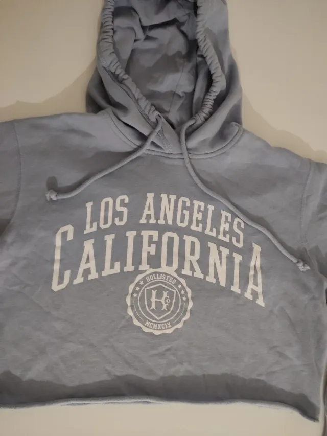 Sudadera Hollister Corta Azul Talla S