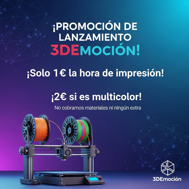 Impresión 3D: ¡Promoción 1€/hora!