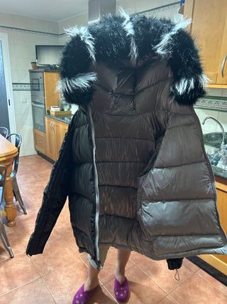 Chaquetón plumífero gris