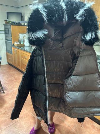 Chaquetón plumífero gris