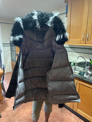 Chaquetón plumífero gris