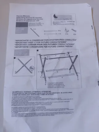 Cuna de viaje con ositos.