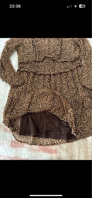 Vestido estampado leopardo talla M