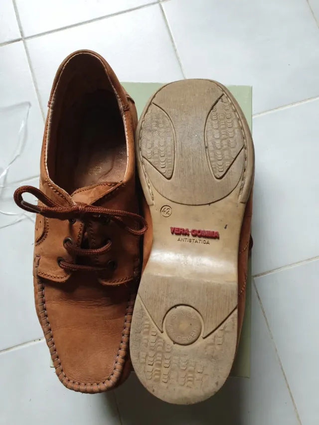 Scarpe uomo in pelle scamosciata marrone