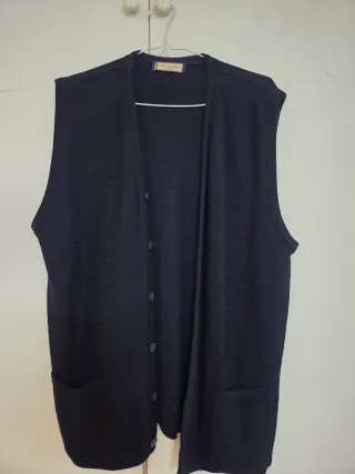 Chaleco de punto negro