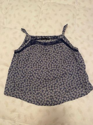 Top tirantes niña estampado floral azul
