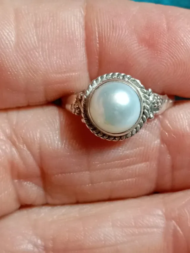 Anillo Plata Ley Perla