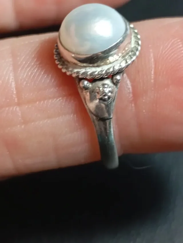 Anillo Plata Ley Perla