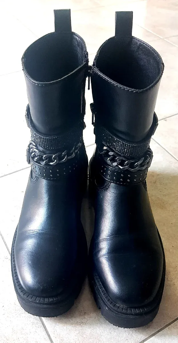 Stivali biker neri donna n.39