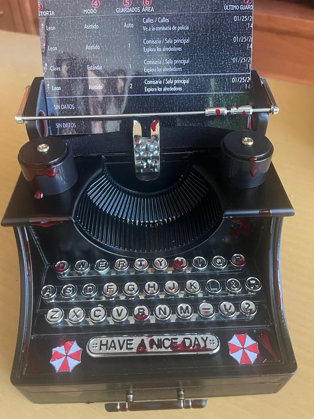 Máquina de escribir Resident Evil
