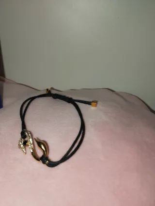 Pulsera Swarovski Cisne Dorado y Negro