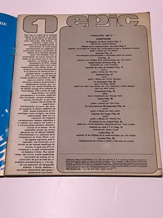 Epic - Edicion en español. Numero 1.