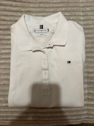Polo Blanco Tommy Hilfiger Talla L