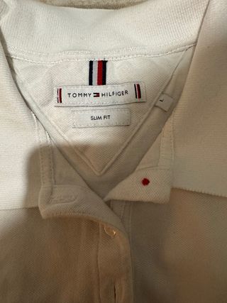 Polo Blanco Tommy Hilfiger Talla L