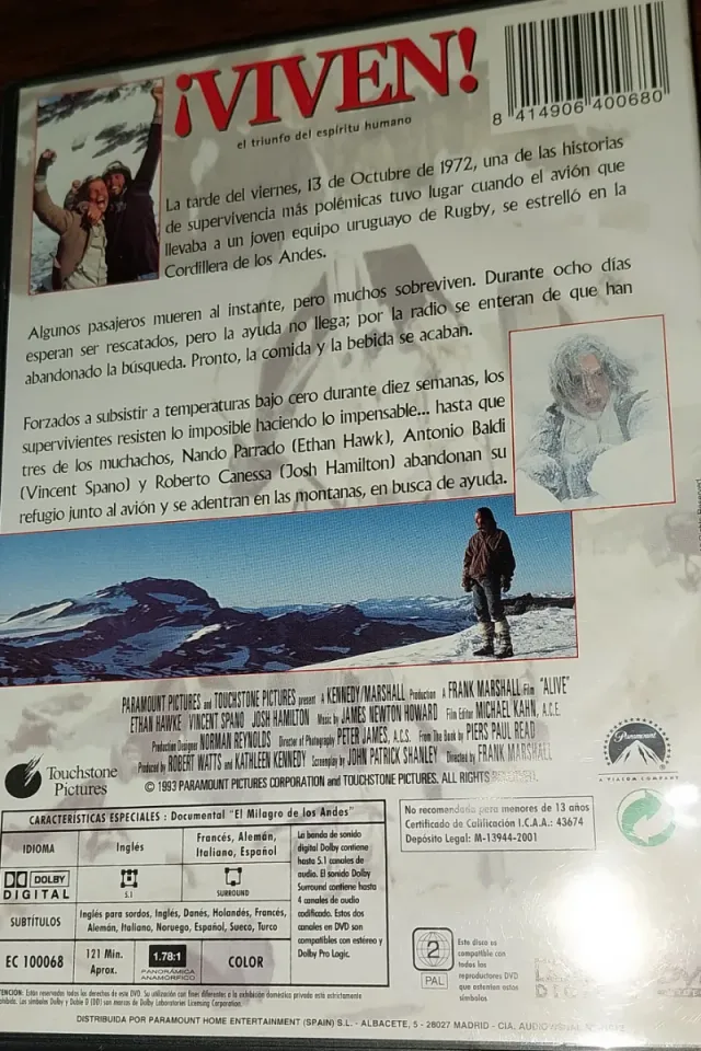 DVD ¡Viven! El Triunfo del Espíritu Humano