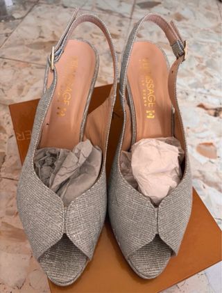 Scarpe Vernissage donna argento tacco alto