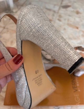 Scarpe Vernissage donna argento tacco alto