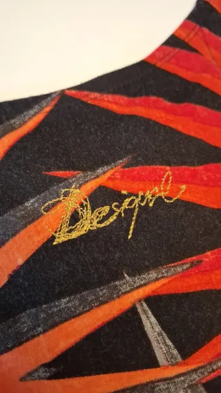 Vestito Desigual nero e arancione