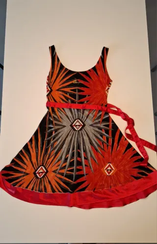 Vestito Desigual nero e arancione