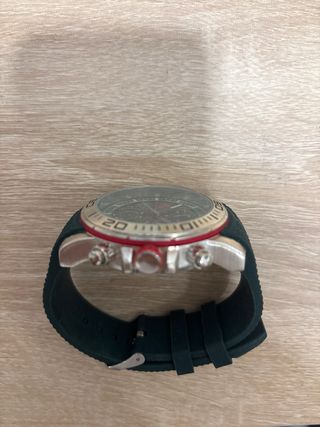 Reloj Calgary Plata Correa Verde Nuevo