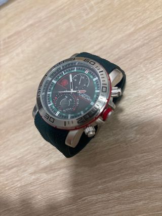 Reloj Calgary Plata Correa Verde Nuevo