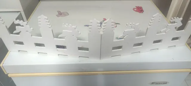 Steccati Bianco legno per Natale