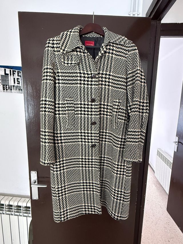 Cappotto pied de poule rosa indiano T.M