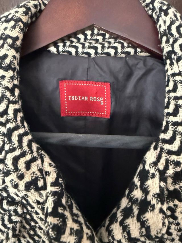 Cappotto pied de poule rosa indiano T.M