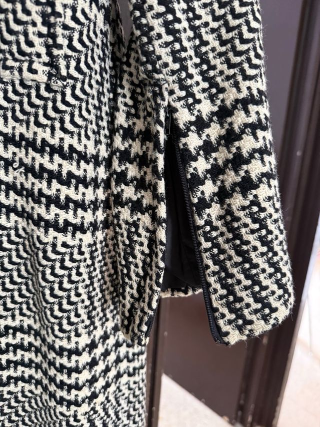 Cappotto pied de poule rosa indiano T.M