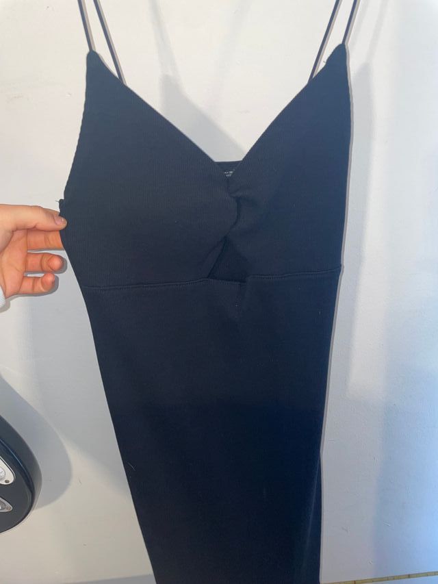 Vestido Zara Negro Corto Arreglado