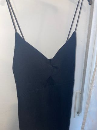 Vestido Zara Negro Corto Arreglado