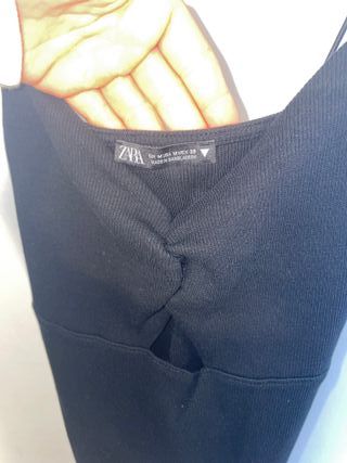 Vestido Zara Negro Corto Arreglado