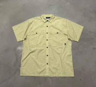 Camicia Patagonia quadri vintage gialla