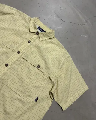 Camicia Patagonia quadri vintage gialla