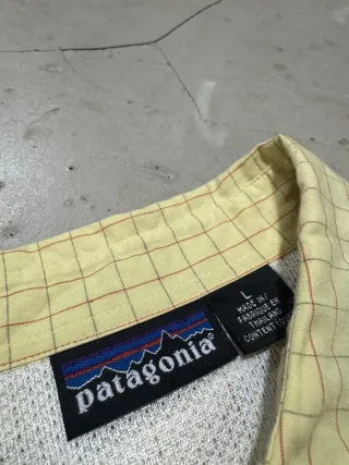 Camicia Patagonia quadri vintage gialla