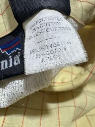 Camicia Patagonia quadri vintage gialla