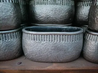 Vaso Natalizio Ovale in Terracotta