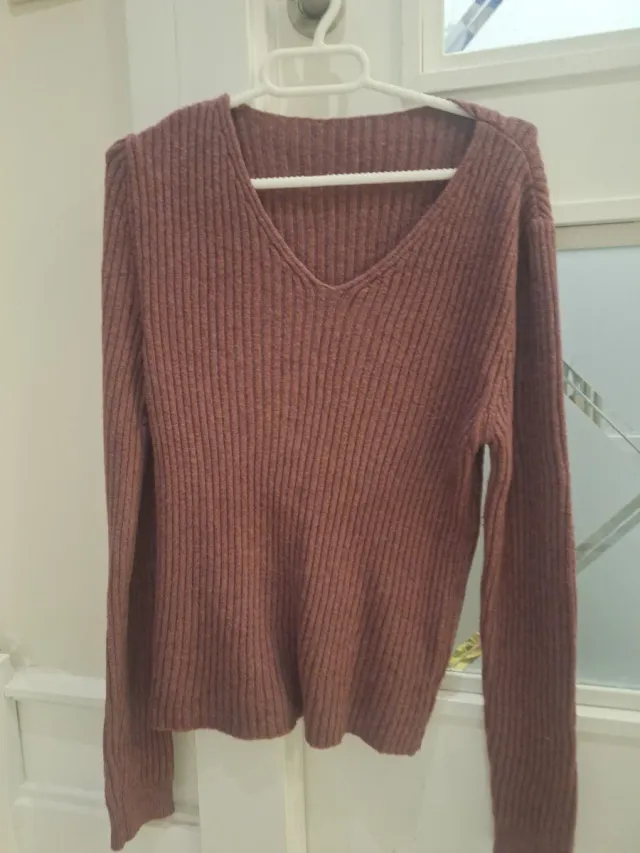 Jersey canalé malva