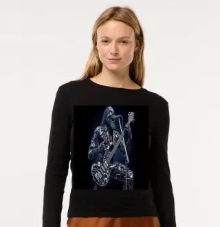   10 Camisetas Variadas negra manga larga calavera