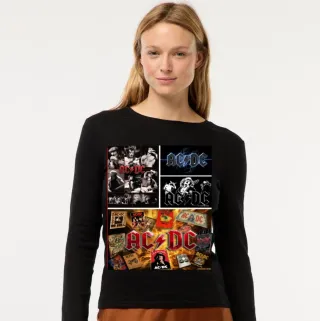   10 Camisetas Variadas negra manga larga calavera