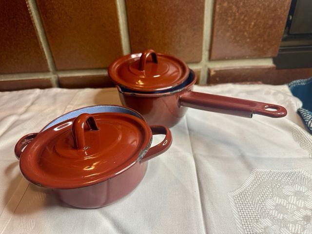 Lote 2 cazuelas esmaltadas vintage