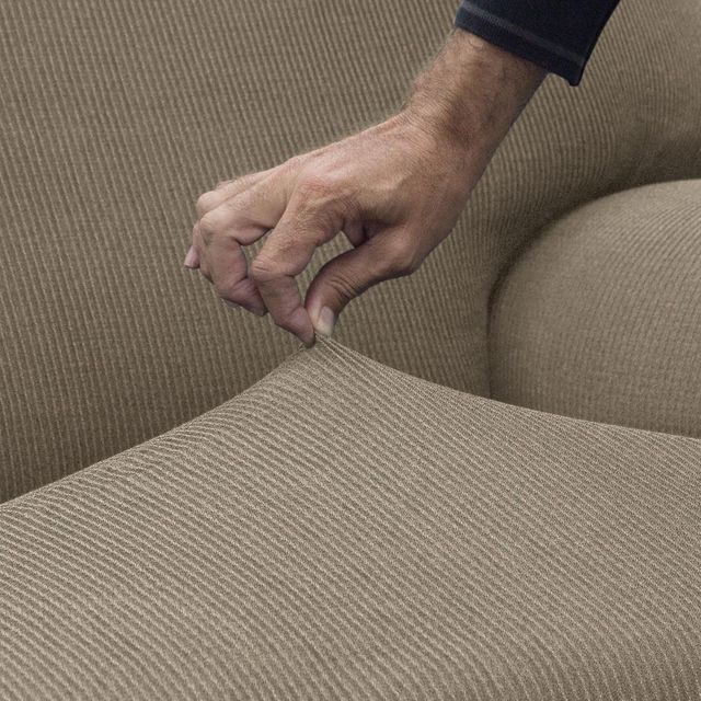 Capa Elástica Universal Castanho de 3 Lugares