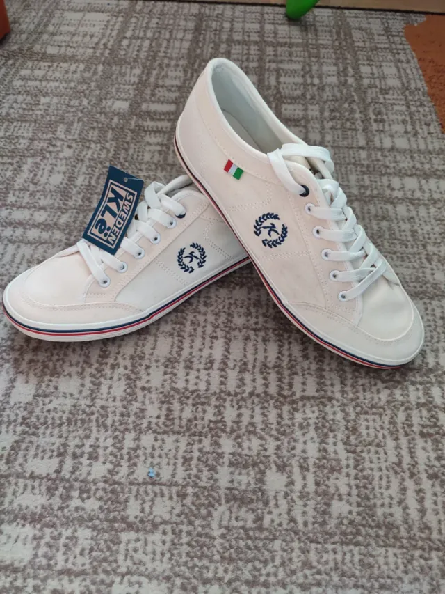 Zapatillas Sweden K.L.E. lona blancas